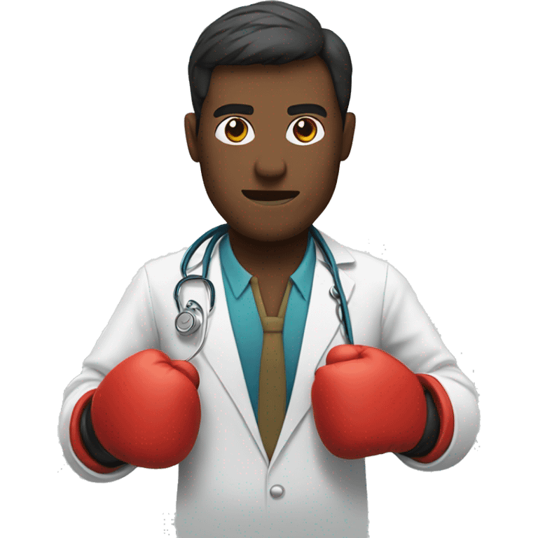 Doctor with boxing gloves emoji