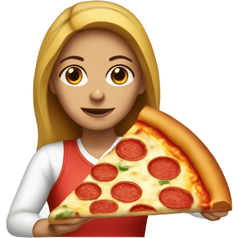 Woman slice of pizza emoji