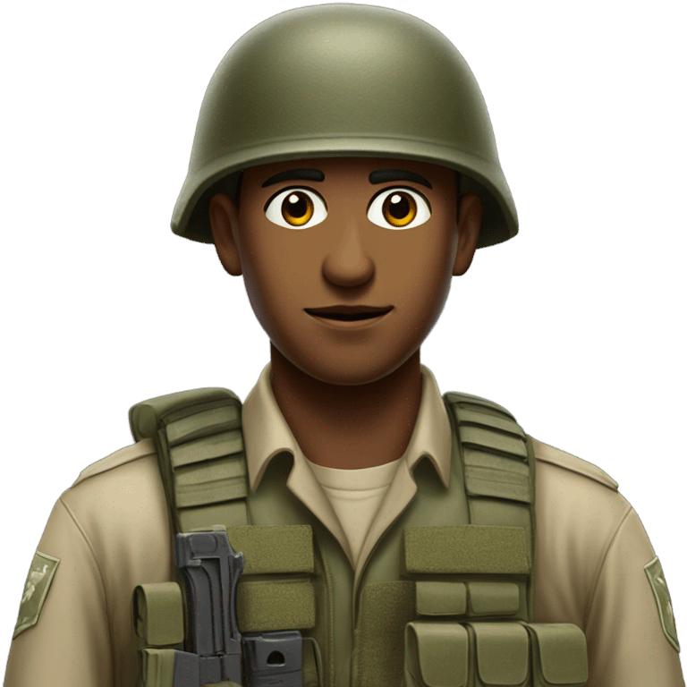 idf soldier photorealistic serious emoji