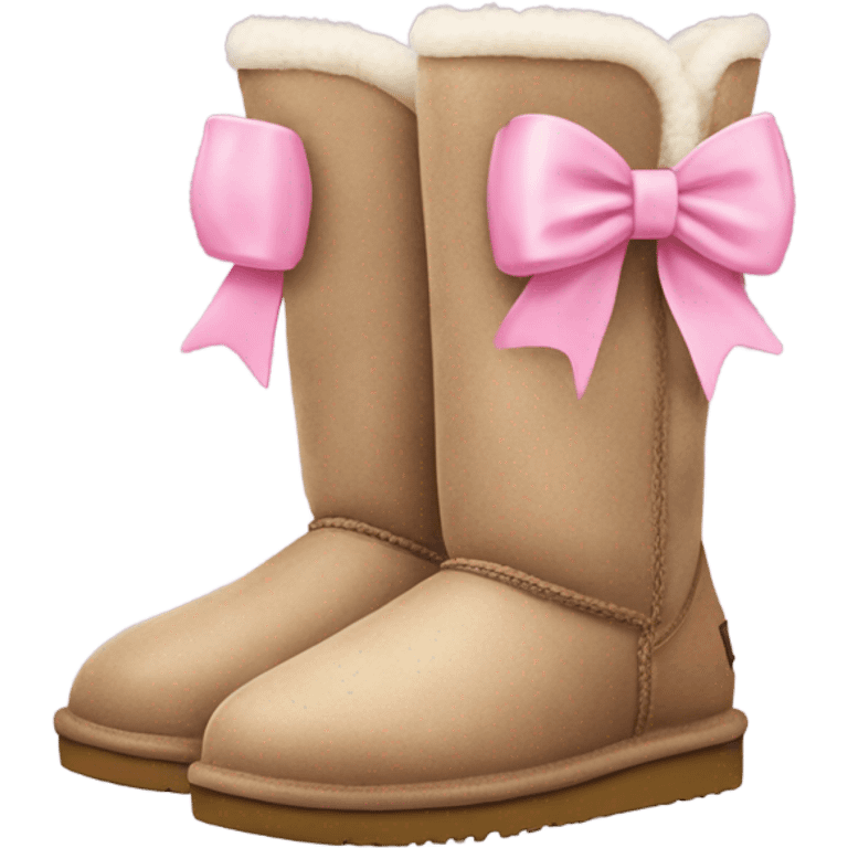 Ugg boots with a pink bow emoji