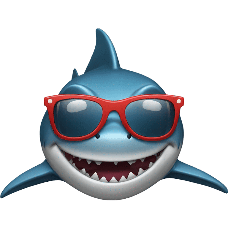 Shark with glasses emoji