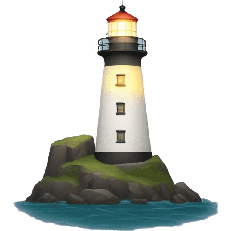 Lighthouse with light emoji