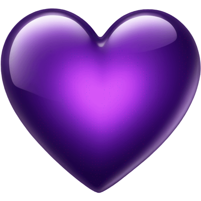 Shiny glass dark purple heart  emoji