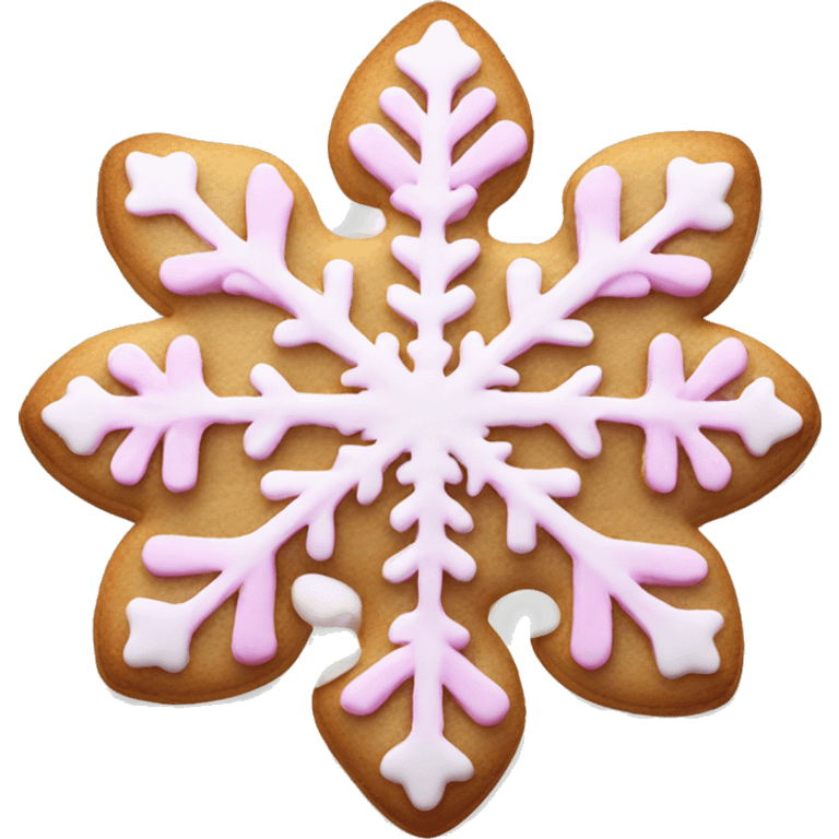 pink snowflake cookie  emoji