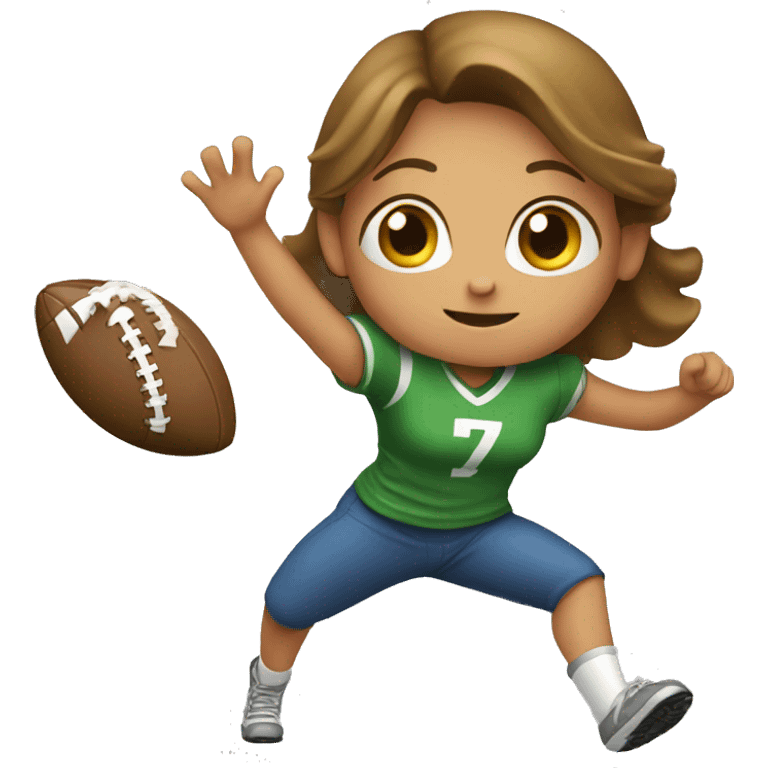  girl throwing a football emoji