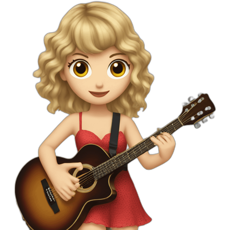 Taylor Swift avec guitare emoji