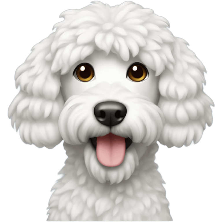 Caniche blanco  emoji