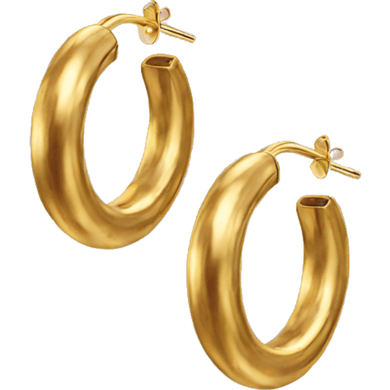 chunky gold hoop earrings emoji