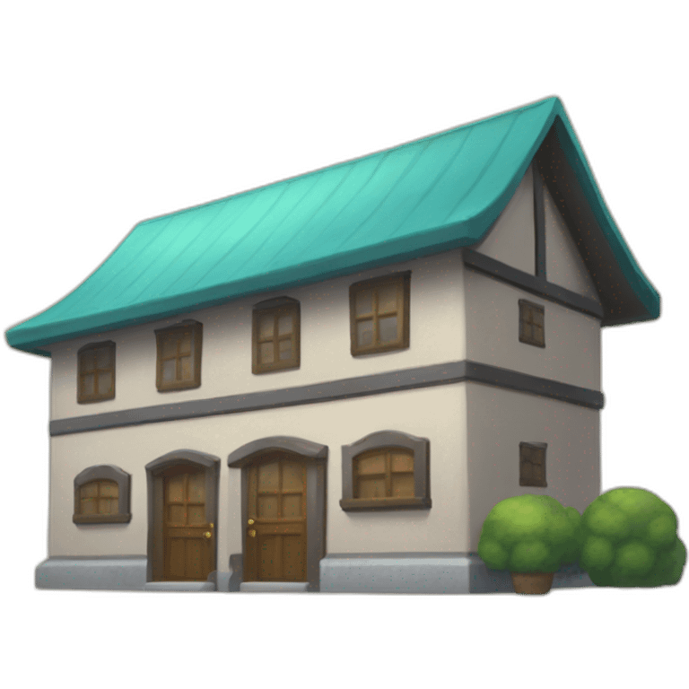 Icon of an auction house from Pokemon, stylistic features from Pokemon should be present and it is clear that auctions are held there emoji