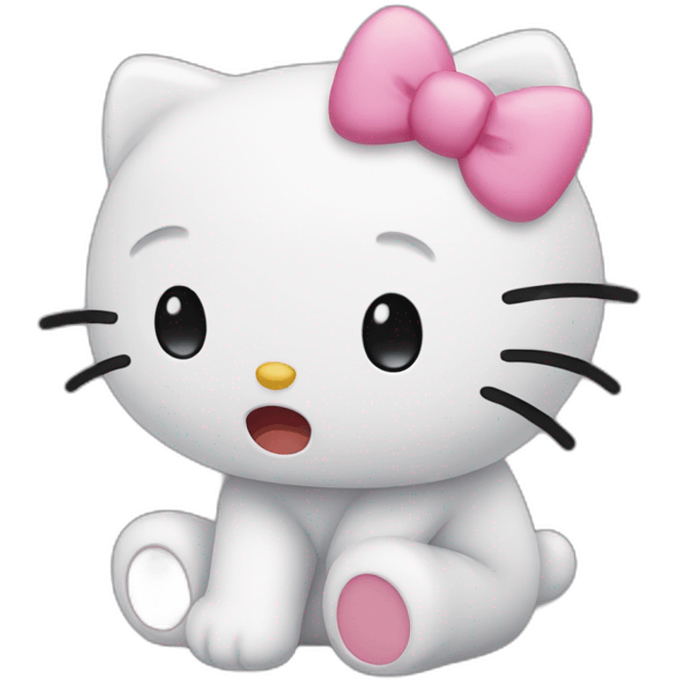 cute hello kitty crying emoji