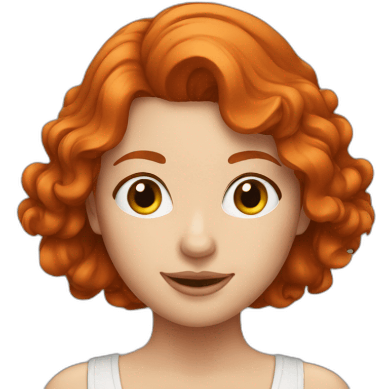 Sexy, redhead girl emoji