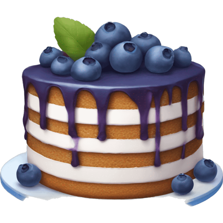 Blueberry cake emoji