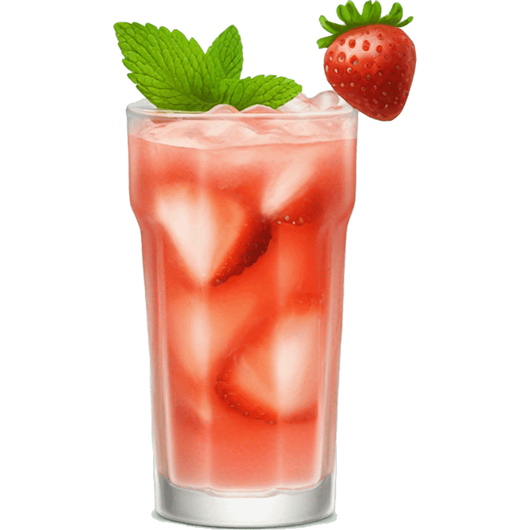 Strawberry mint fizz drink emoji