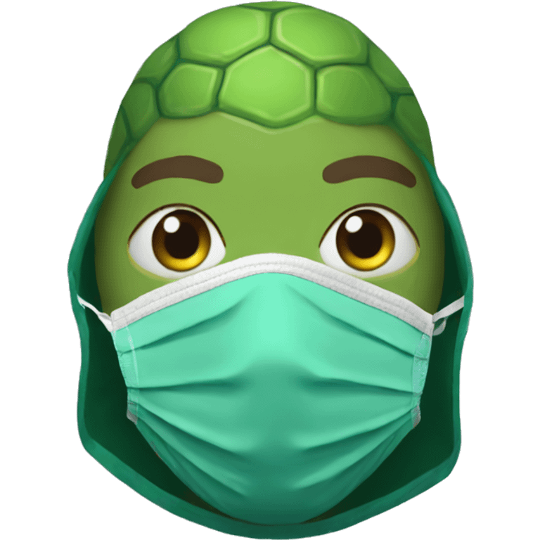 mbappe avec un masque de tortue emoji