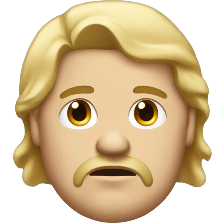 homeless fat man with blond hair sad emoji