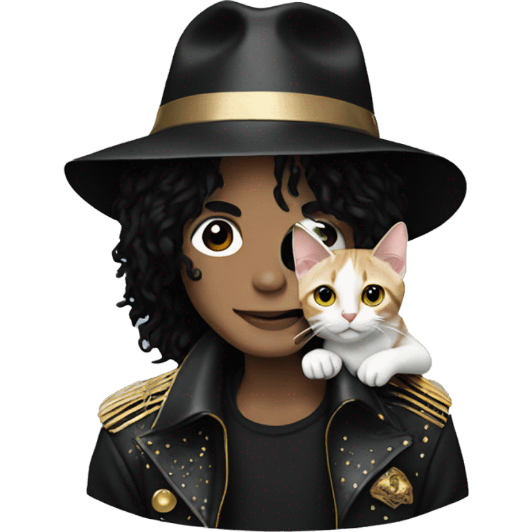 michael jackson with a cat emoji