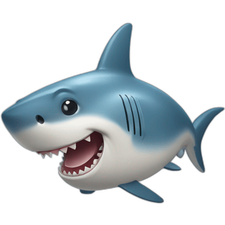 Cute Shark laughing emoji