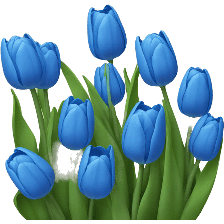 blue tulips emoji