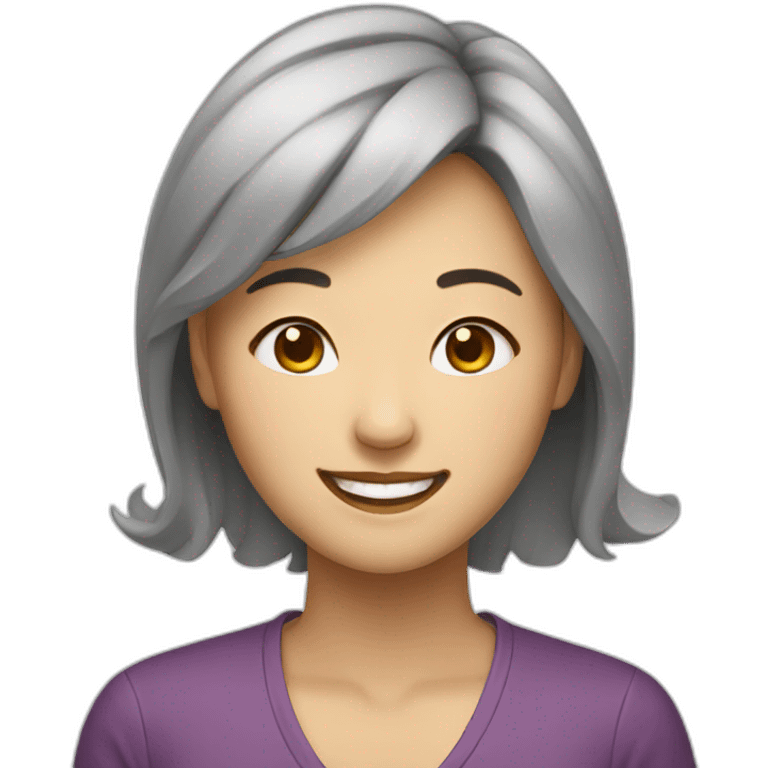 chinese woman smiling emoji