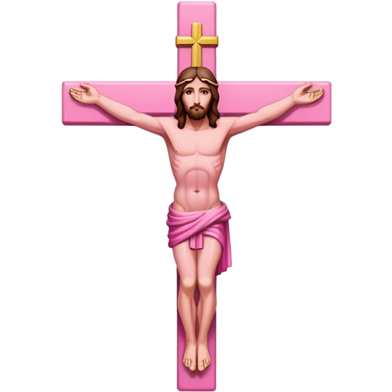 Pink Jesus Christ cross emoji