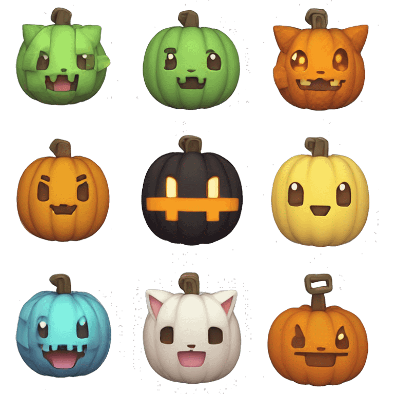 pokemon pumpkin minecraft badge medal future cute emoji