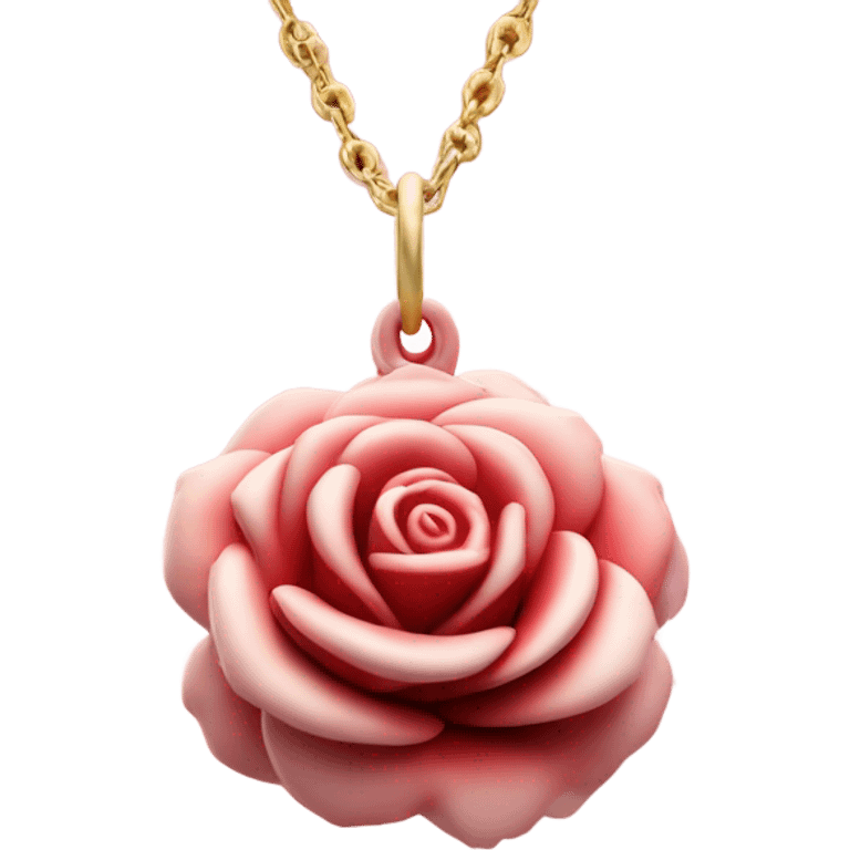 3d rose flower charm emoji