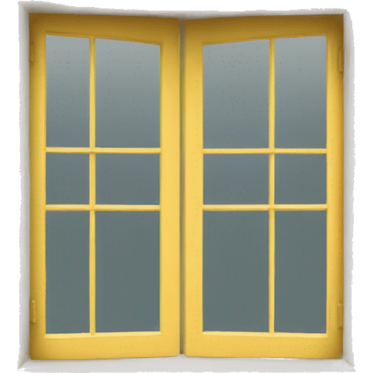 Yellow heart shaped window emoji