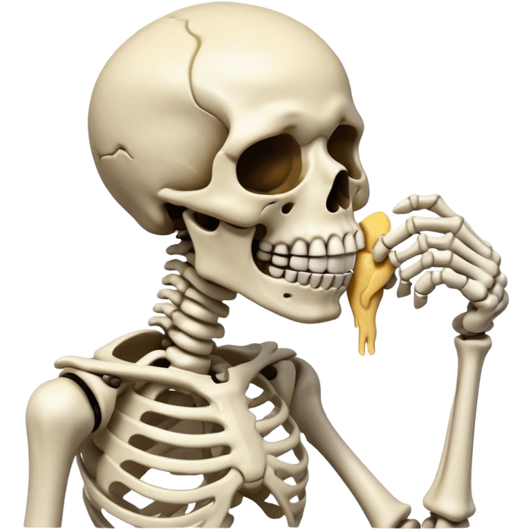 skeleton choking itself out emoji