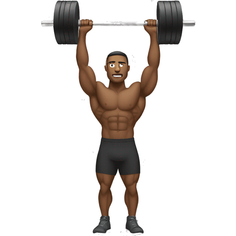 men lifting heavy weights emoji