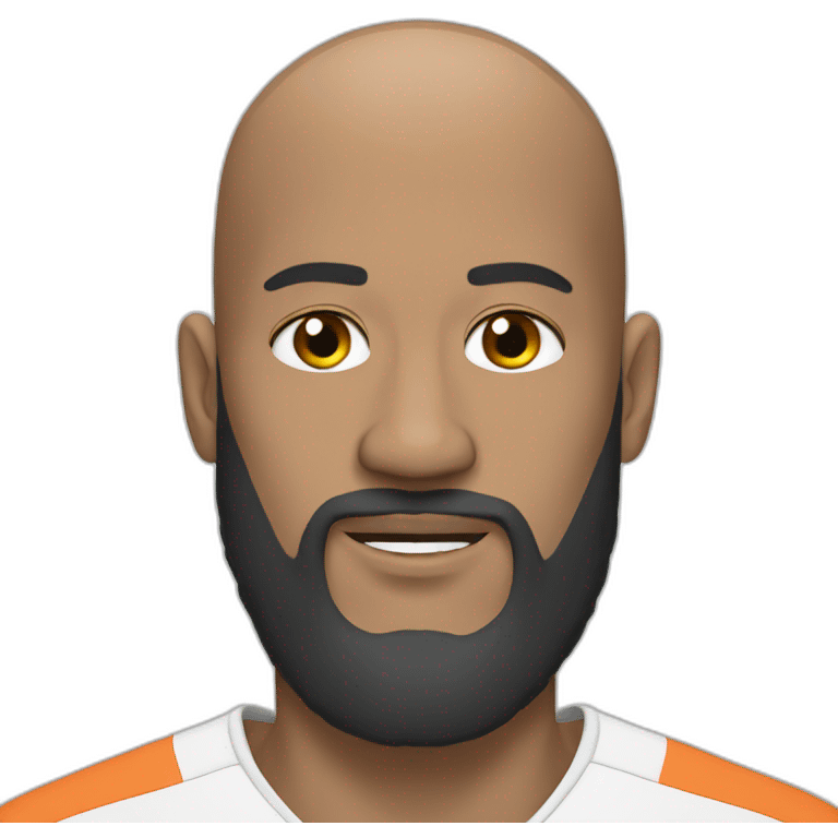 footballer with no hair and but long beard emoji