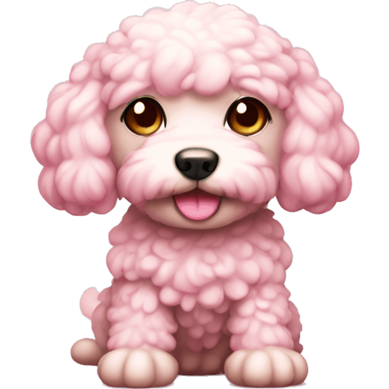 sweet pudel dog pink emoji