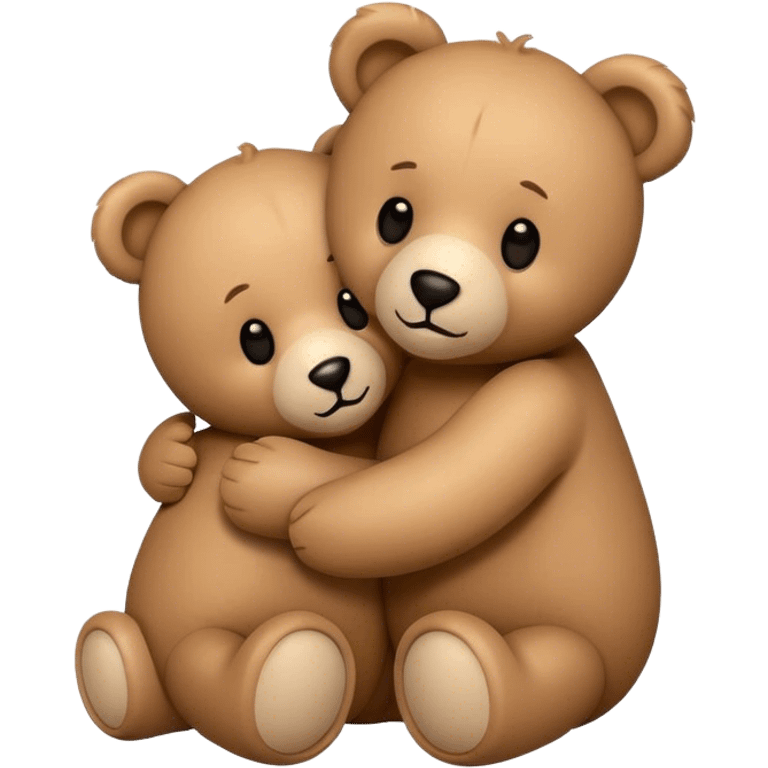 Two teddy bears hugging emoji