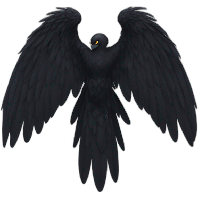 black wing spread emoji