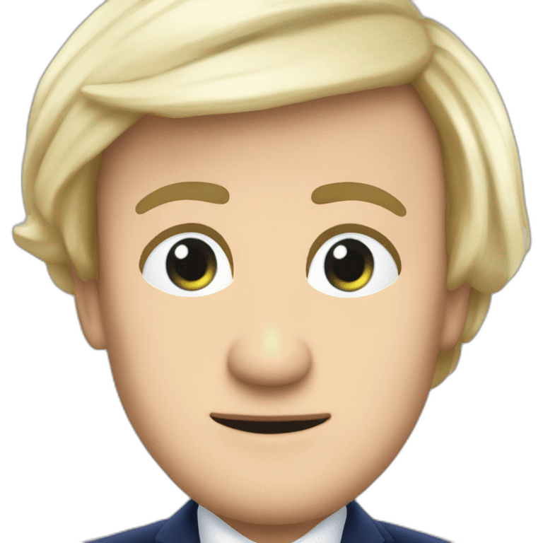 Macron sur marine lepen emoji