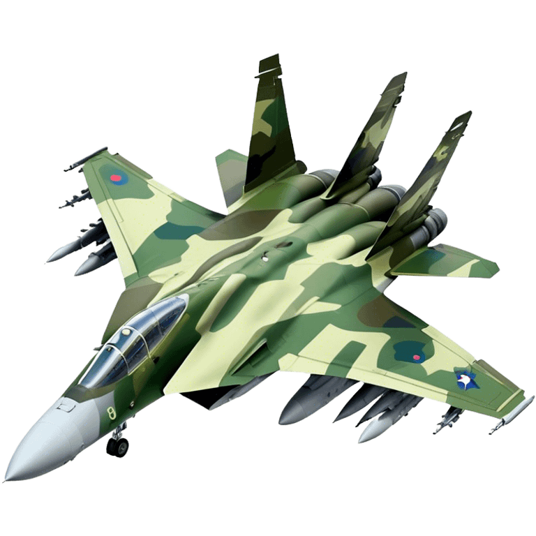 SU-35 Jet - Sukhoi (Model Year: 2020) (Iconic colour: Camouflage green) emoji