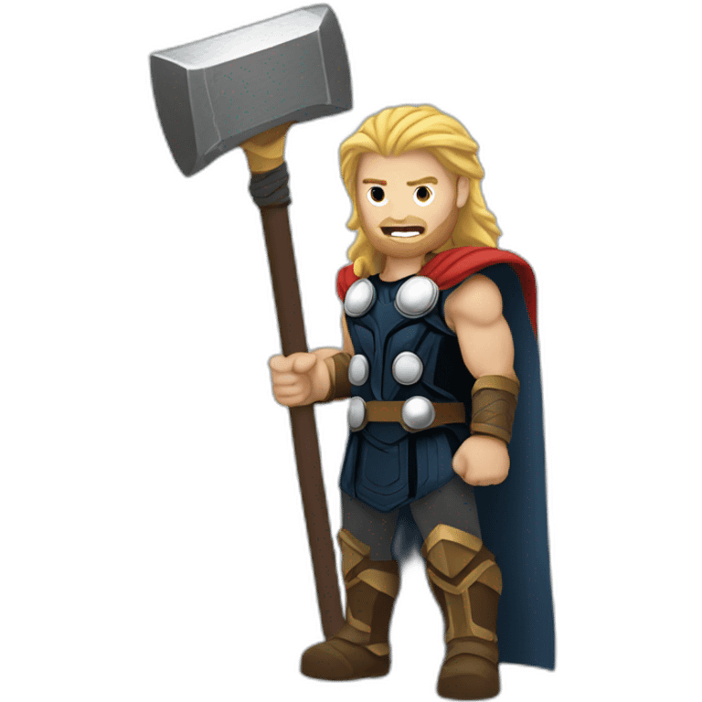 Thor with Hammer, standing emoji