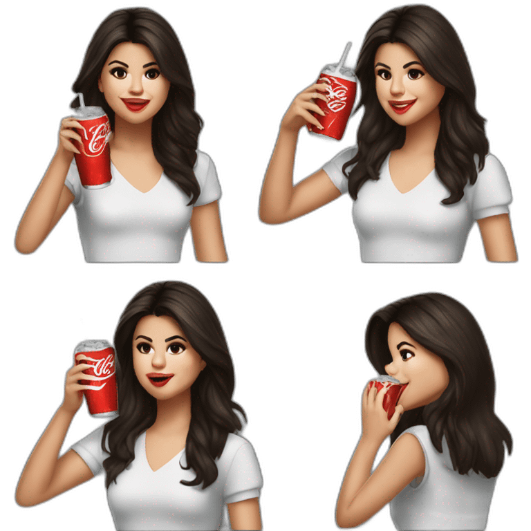 selena gomez drinking coke emoji