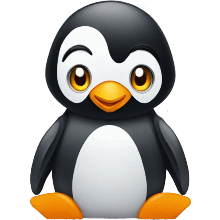 penguin on a laptop emoji