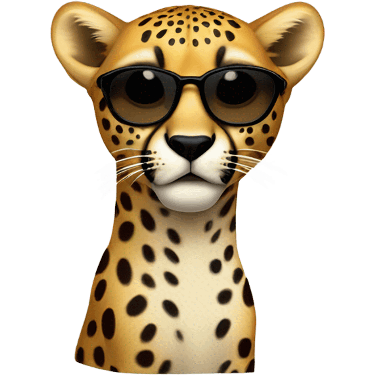 cheetah wearing sunglasses emoji