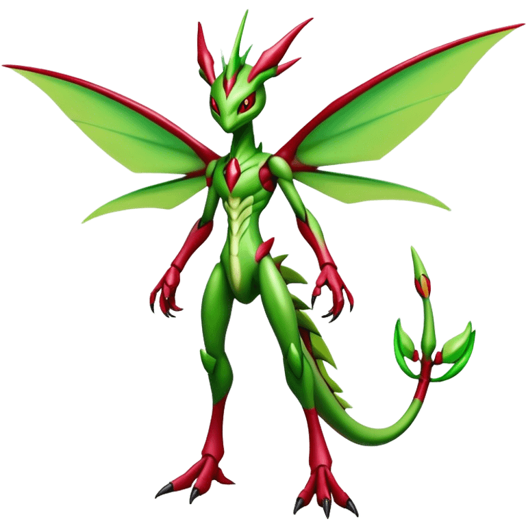  Cool Edgy Shiny Futuristic Ethereal Legendary Scizor-Digimon-Schyther-Flygon-hybrid full body emoji