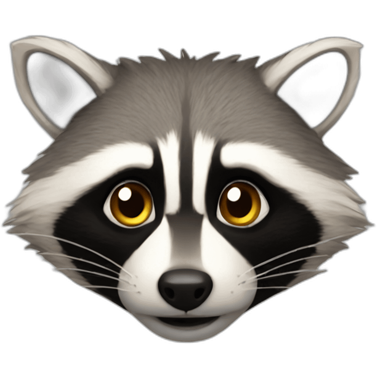 high raccoon emoji