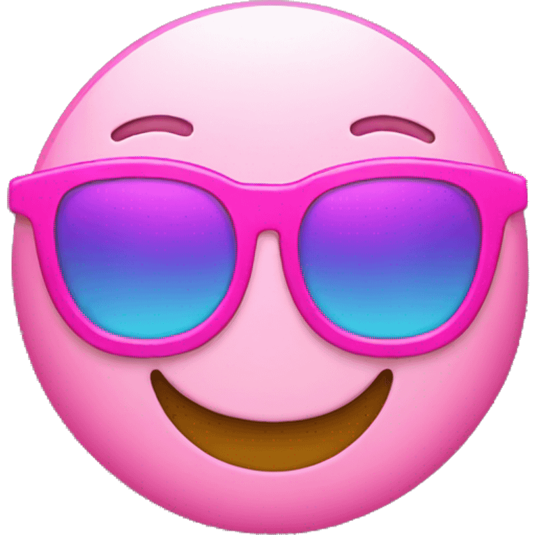 smiley face with pink sunglasses emoji