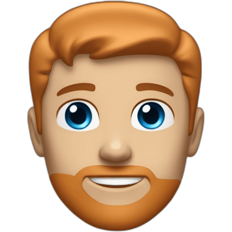 space cadet man blue eyes slick coppery hair clean shaven emoji