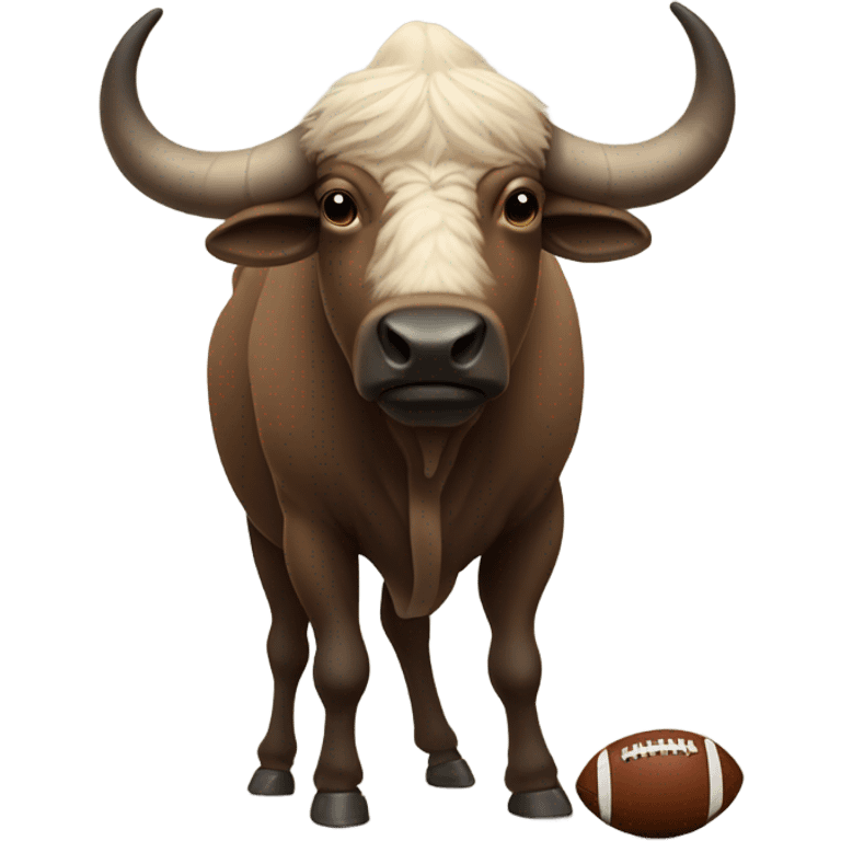 Buffalo holding football emoji