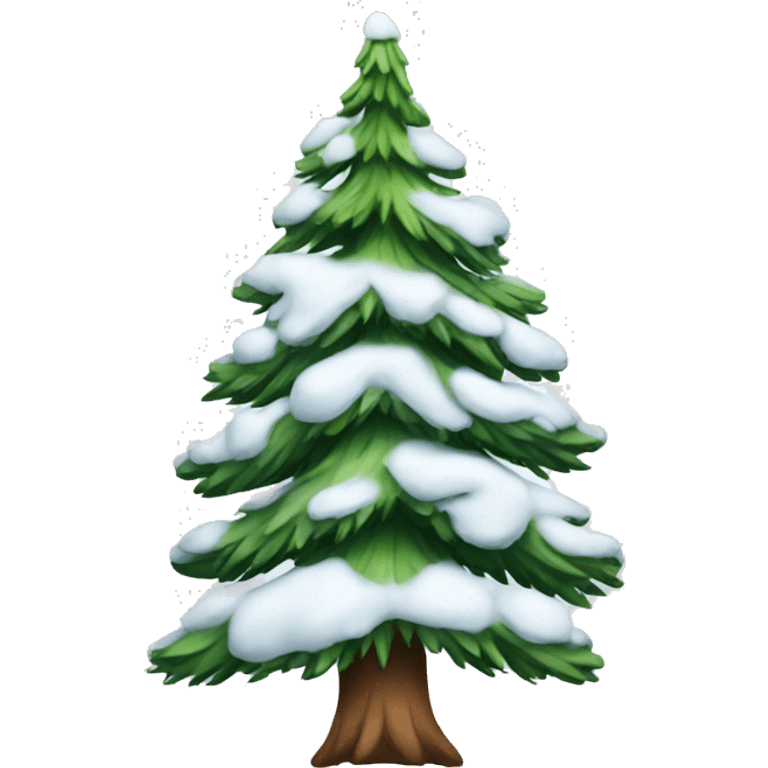 Pine tree with snow emoji