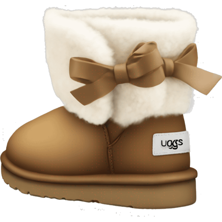 ultra mini uggs with a white bow emoji