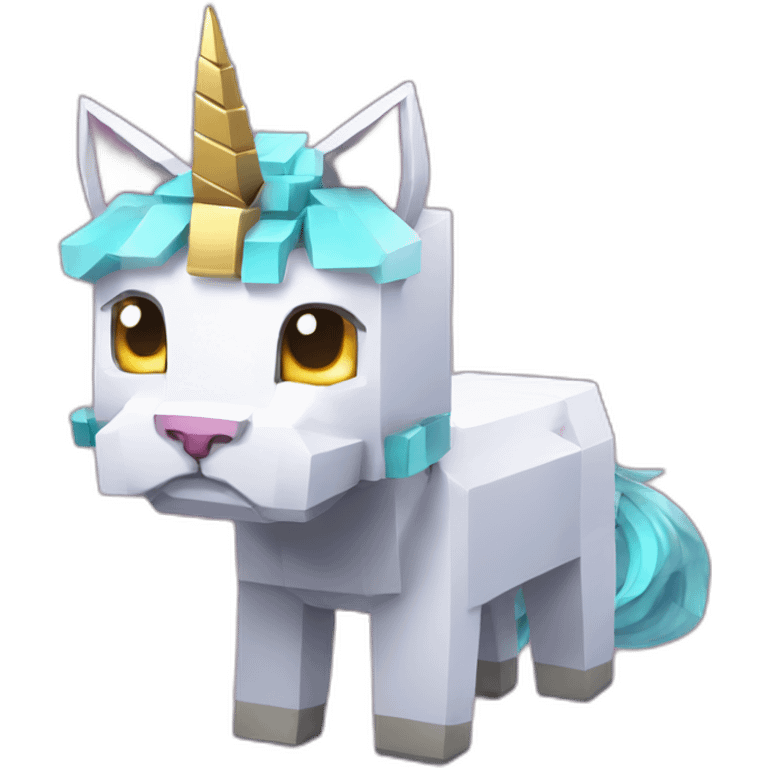 Minecraft cat unicorn emoji