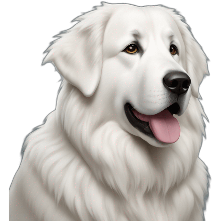 A photo realistic Great Pyrenees  emoji