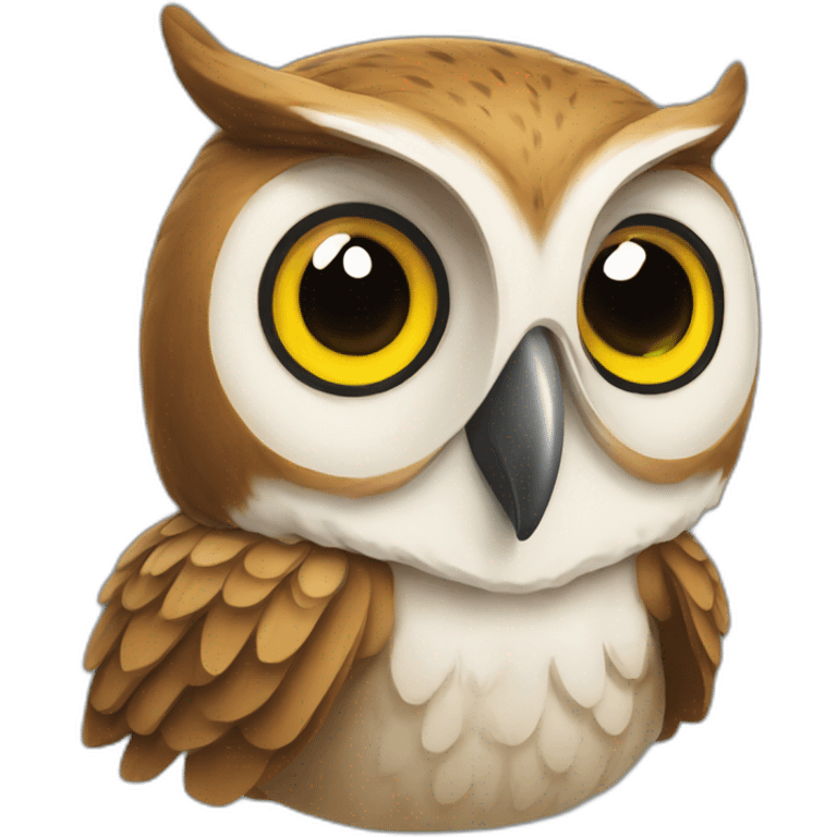 Owl цвета березового emoji