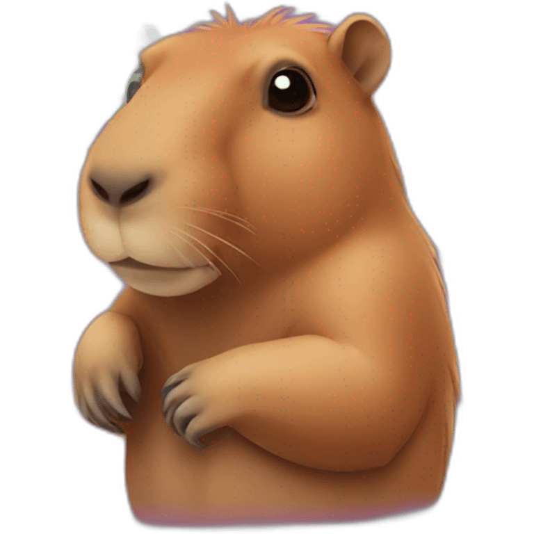 capibara in palms emoji